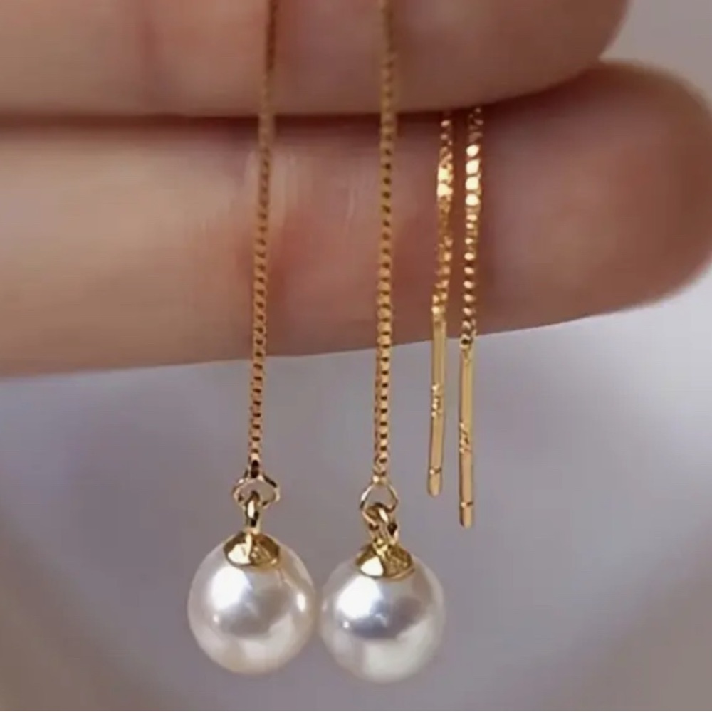 Elegant Drop Dangle Synthetic Pearl Earrings